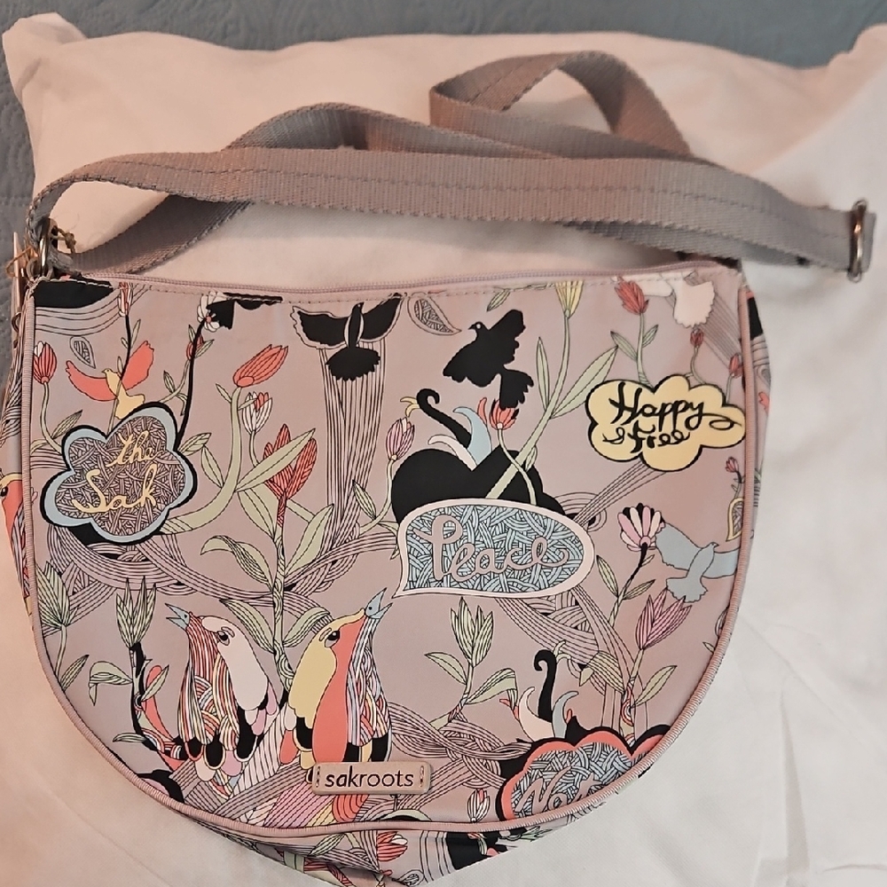 Sakroots Women's Artistic Crossbody Bag - Gray and Multicolor